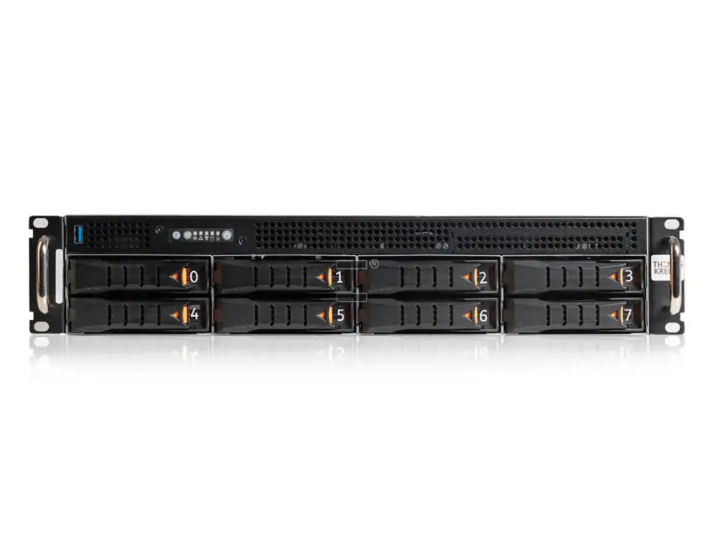 tomedo® Server Gold V3 (Supermicro Mainboard H13SSL-N, AMD EPYC 9015 (3,60 GHz, 8-Core, 64 MB), 2 x 1,92 TB Kioxia CD8-R SIE NVMe U.2 SSD, 8x SAS/SATA Hot-Swap Backplane, Reverse Breakoutkabel Mini-SAS HD 0,75m (SFF-8643 / 4x SATA), Stk. Broadcom MegaRAID 9361-8i SAS-SATA, Stk. 10 Gigabit Intel X710-T2L RJ45 Dual Port Netzwerkkarte)