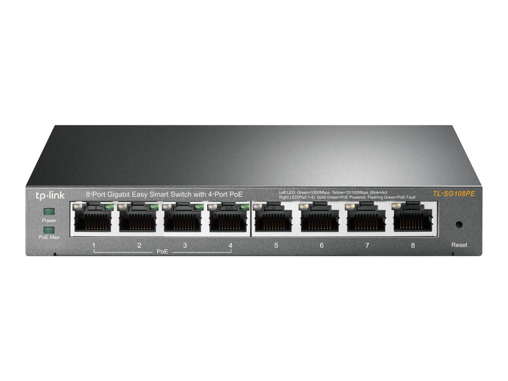 TP-LINK 8-Port Gigabit Easy Smart Switch with 4-Port PoE+